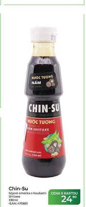 Chin-Su Sójové omáčka s houbami Shiitake 330ml