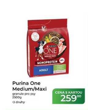 Purina One Medium/Maxi granule pro psy 2500g