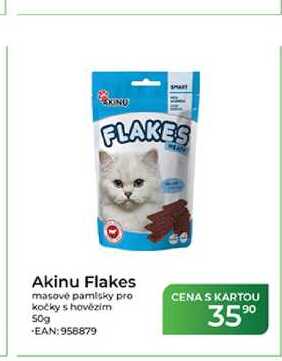 Akinu Flakes masové pamlsky pro kočky s hovězím 50g