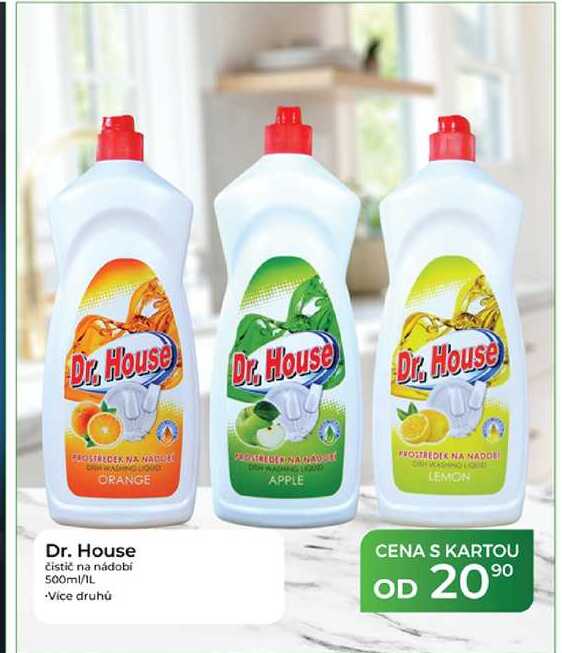 Dr. House čistič na nádobí 500ml/1l