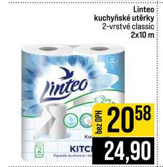 Linteo kuchyňské utěrky 2-vrstvé classic 2x10 m