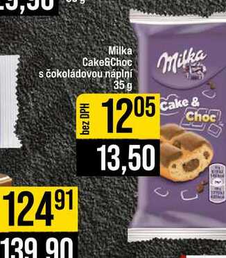 Milka Cake&Choc s čokoládovou náplní 35 g