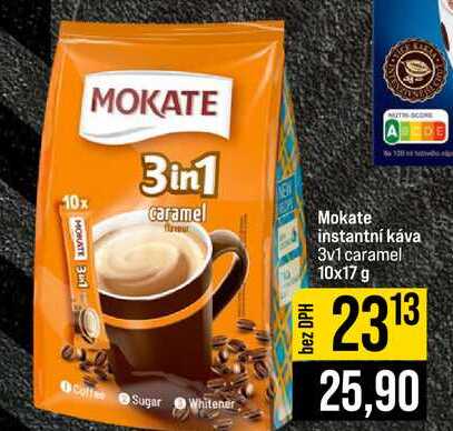 Mokate instantní káva 3v1 caramel 10x17 g
