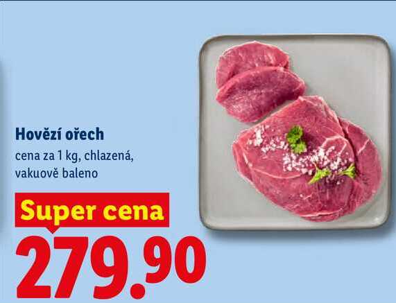 Hovězí ořech, cena za 1 kg