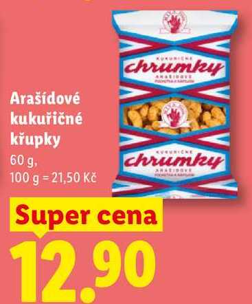 Arašídové kukuřičné křupky, 60 g