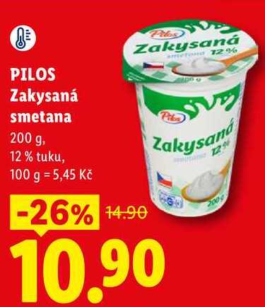 PILOS Zakysaná smetana, 200 g v akci