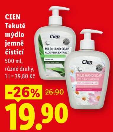 CIEN Tekuté mýdlo jemně čisticí, 500 ml Lidl