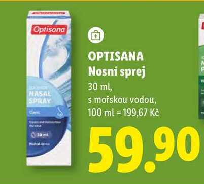 OPTISANA Nosní sprej, 30 ml Lidl