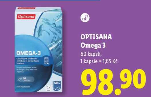 OPTISANA Omega 3, 60 kapslí