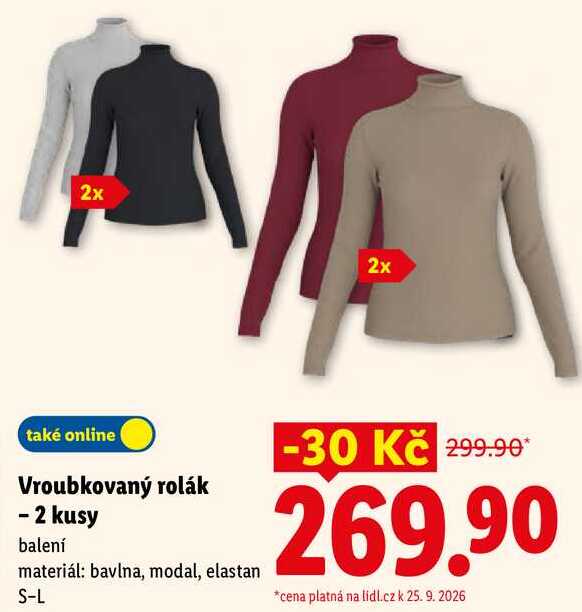 Vroubkovaný rolák - 2 kusy 