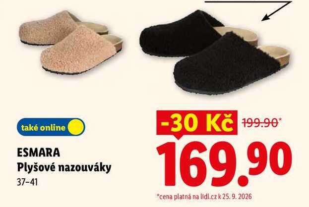 ESMARA Plyšové nazouváky