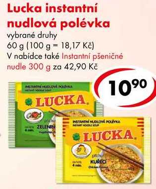 Lucka instantní nudlová polévka, 60 g
