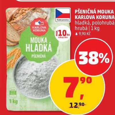 PŠENIČNÁ MOUKA KARLOVA KORUNA hladká, 1 kg