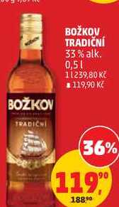 BOŽKOV TRADIČNÍ 33% alk., 0,5 l