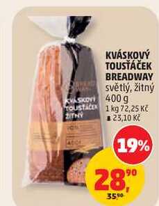 KVÁSKOVÝ TOUSŤÁČEK BREADWAY světlý, 400 g