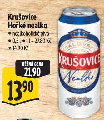 Krušovice Hořké nealko, 0,5 l