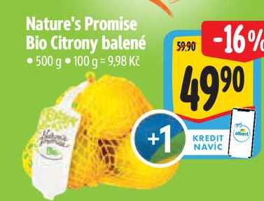 Nature's Promise Bio Citrony balené, 500 g