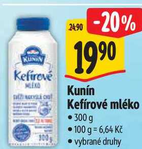 Kunín Kefírové mléko, 300 g