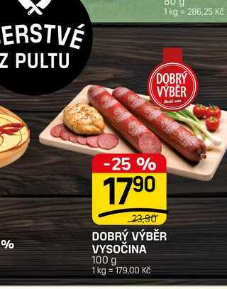 DOBRÝ VÝBĚR VYSOČINA 100 g