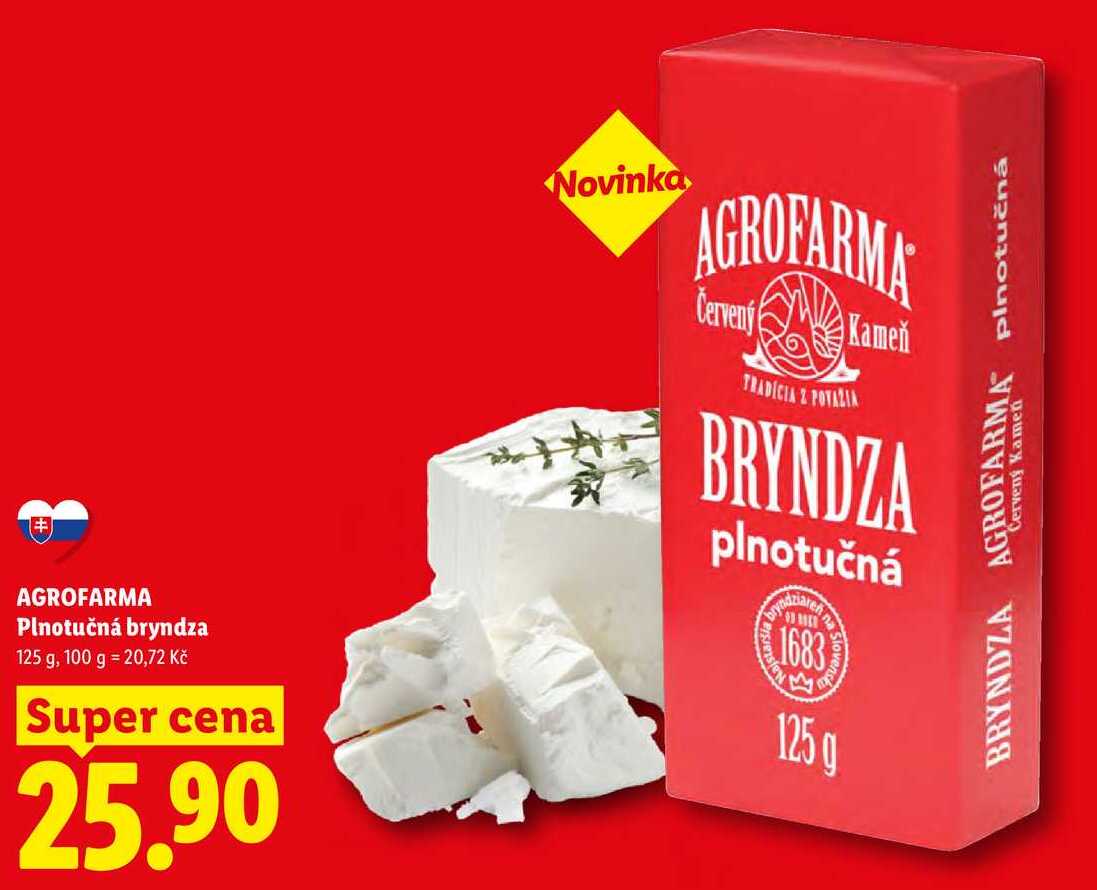 AGROFARMA Plnotučná bryndza, 125 g