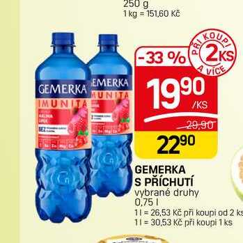 GEMERKA S PŘÍCHUTÍ vybrané druhy 0,75l