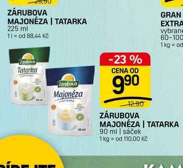 ZÁRUBOVA MAJONÉZA | TATARKA 90 ml | sáček