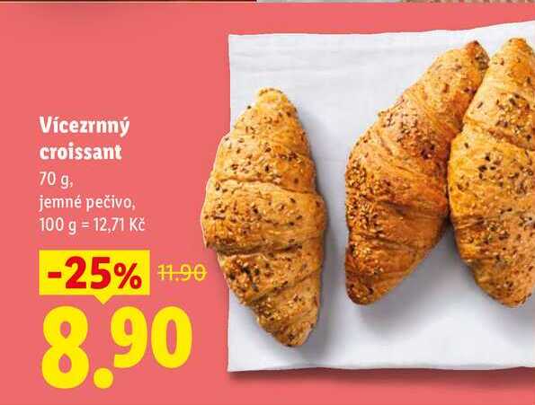 Vícezrnný croissant, 70 g