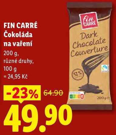 FIN CARRÉ Čokoláda na vaření, 200 g