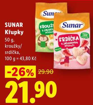 SUNAR Křupky, 50 g Lidl