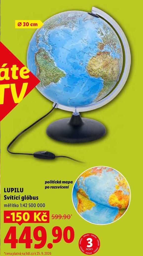 LUPILU Svítící glóbus
