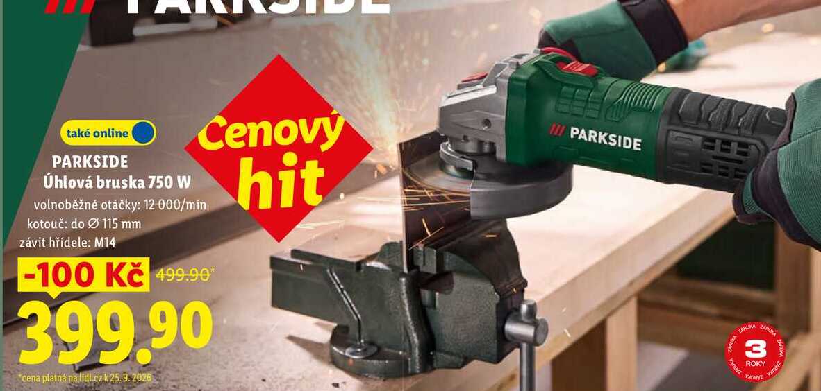 PARKSIDE Úhlová bruska 750 W