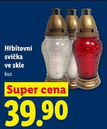 Hřbitovní svíčka ve skle, kus