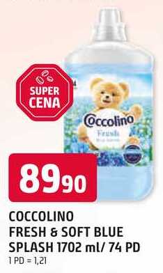 COCCOLINO FRESH & SOFT BLUE SPLASH 1702 ml/ 74 PD 