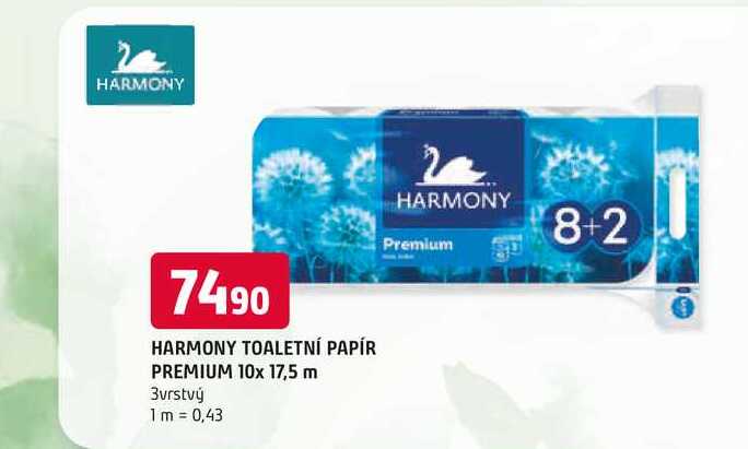 TOALETNÍ PAPÍR PREMIUM 10x 17,5 m 3vrstvý Trefa