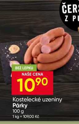 Kostelecké uzeniny Párky 100 g 