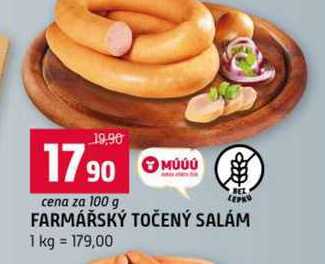 FARMÁŘSKÝ TOČENÝ SALÁM 100g