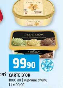CARTE D'OR 1000 ml vybrané druhy