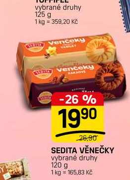 SEDITA VĚNEČKY vybrané druhy 120 g