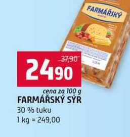 FARMÁŘSKÝ SÝR 30% tuku 100g