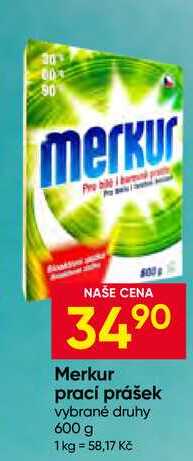 Merkur prací prášek vybrané druhy 600 g Hruška