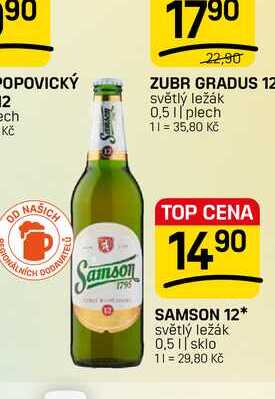 SAMSON 12* světlý ležák 0,5l
