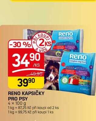 RENO KAPSIČKY PRO PSY 4 x 100 g