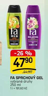 FA SPRCHOVÝ GEL vybrané druhy 250 ml 