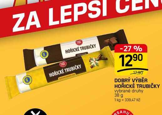 DOBRÝ VÝBĚR HOŘICKÉ TRUBIČKY vybrané druhy 38 g