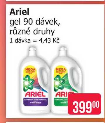 Ariel gel 90 dávek, různé druhy 