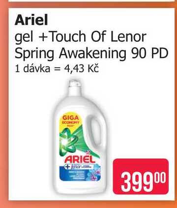 Ariel gel +Touch Of Lenor Spring Awakening 90 PD 