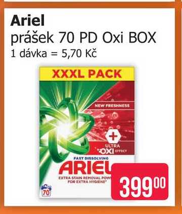 Ariel prášek 70 PD Oxi BOX Teta drogerie