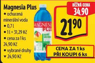 Magnesia Plus, ochucená minerální voda, 0,71