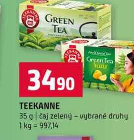 TEEKANNE 35 g čaj zelený vybrané druhy