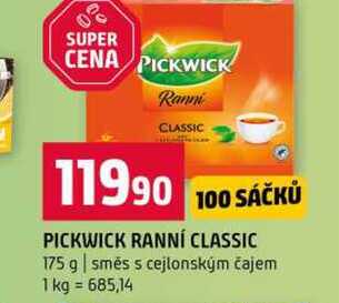 PICKWICK RANNÍ CLASSIC 175 g směs s cejlonským čajem